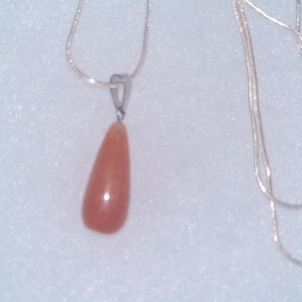 Boho Carnelian Agate Sterling Silver 24” Necklace